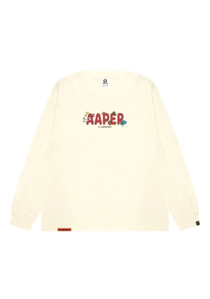 AAPE BY *A BATHING APE® graphic-print long-sleeve T-shirt - White