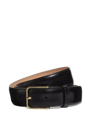 Zegna leather buckle belt - Black
