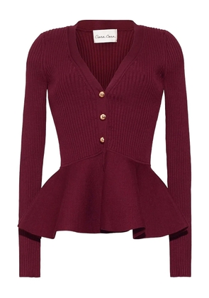 Cara Cara Viva ribbed buttoned top - Red