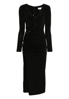 NISSA crystal-embellished midi dress - Black