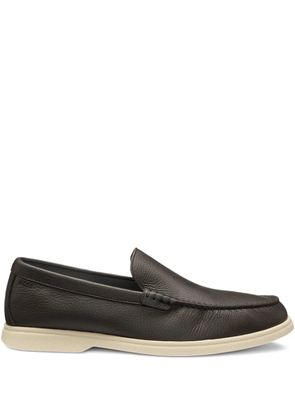 BOSS leather loafers - Brown