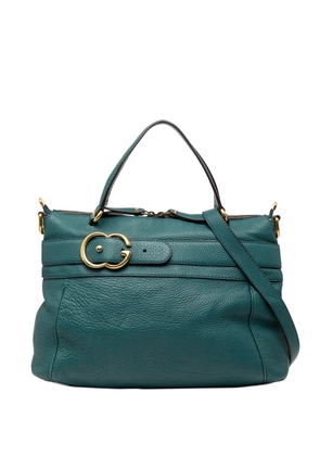 Gucci Pre-Owned 2000-2015 Medium Leather Ride Top Handle Bag satchel - Green