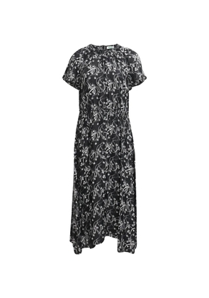 Kenzo Pre-Owned gathered printed midi dress - Black
