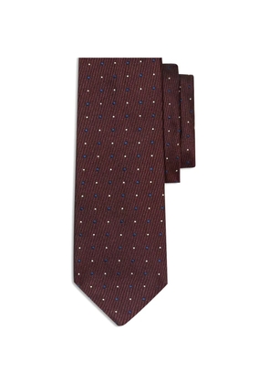 Brooks Brothers polka dot silk tie - Brown