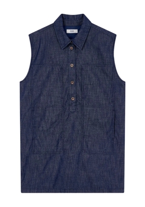 TOMBOY sleeveless denim mini dress - Blue