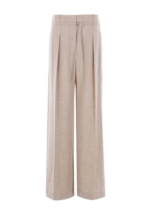 Brunello Cucinelli pleated belted trousers - Neutrals