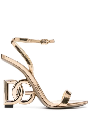 Dolce & Gabbana Keira 105mm leather sandals - Gold
