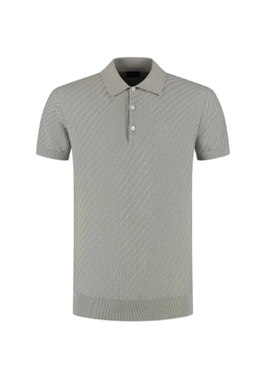 Brioni short sleeve knit polo shirt - Grey