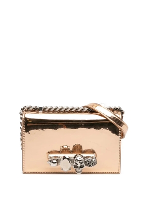 Alexander McQueen Pre-Owned 2010-2025 Mini Metallic Calfskin Jewelled crossbody bag - Gold