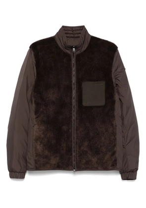 Moncler logo-patch jacket - Brown
