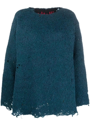 VITELLI distressed-effect knit jumper - Blue