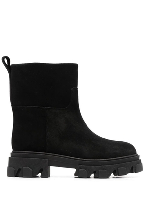 GIABORGHINI lug-sole suede ankle boots - Black