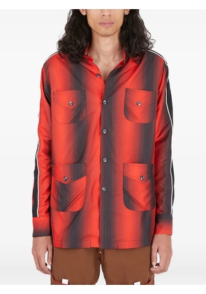 Ahluwalia stripe-pattern shirt jacket - Red