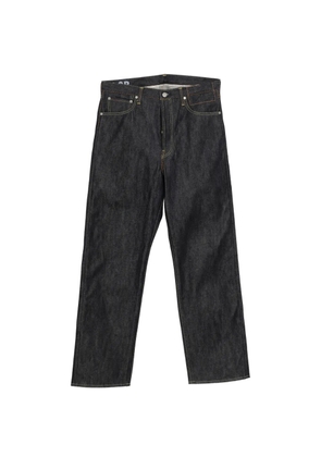 visvim wide unwashed trousers - Blue