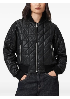 AllSaints Carly quilted zip-up jacket - Black