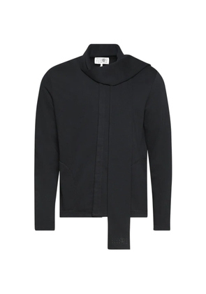 MM6 Maison Margiela scarf long-sleeves sweater - Black