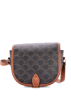 Celine Pre-Owned Folco Bag Triomphe Coated Canvas Medium crossbody bag - Brown