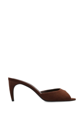 BLACK SUEDE STUDIO Jazz curved-heel heeled sandals - Brown