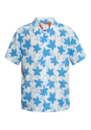 PS Paul Smith floral-print short-sleeve shirt - White