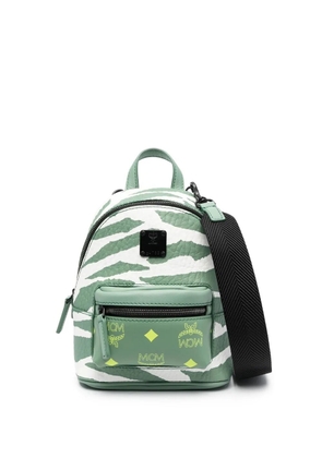 MCM animal-print leather backpack - Green