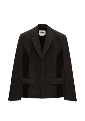 MSGM long-sleeve panelled jacket - Brown