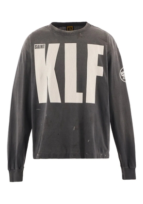 SAINT MXXXXXX KLF graphic long-sleeve T-shirt - Grey