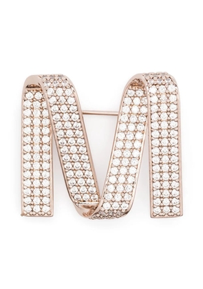 Max Mara crystal-embellished brooch - Gold