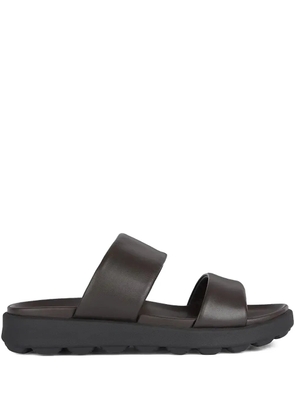 Geox double-strap slides - Brown
