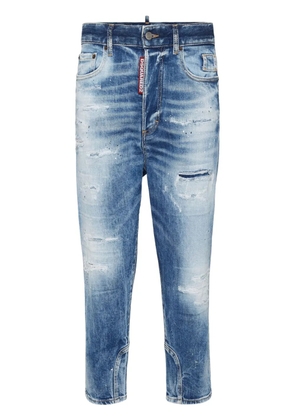 DSQUARED2 distressed-effect tapered jeans - Blue