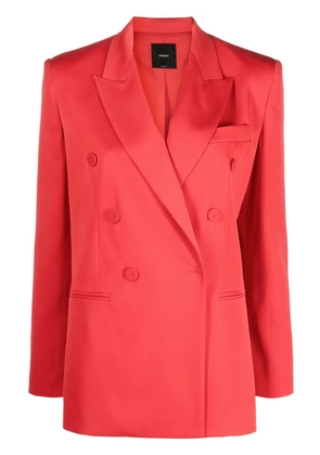 PINKO Envers satin blazer - Red