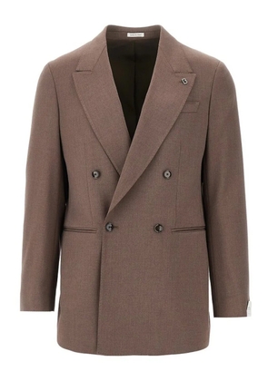 BRERAS MILANO double-breasted blazer - Brown