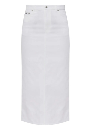 Moschino denim midi skirt - White