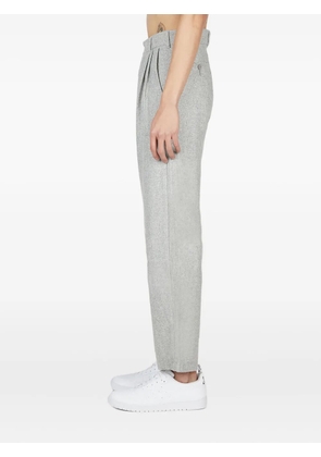 Saintwoods pleat-detailed graphic-print trousers - Grey