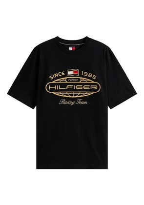 Tommy Hilfiger APXGP globe-embroidered T-shirt - Black