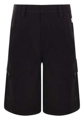 Off-White logo-embroidered cargo shorts - Black