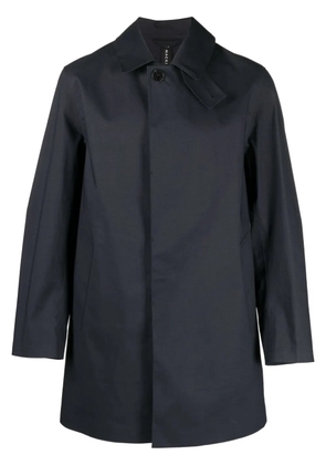 Mackintosh single-breasted cotton coat - Blue