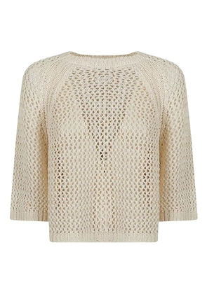 Fabiana Filippi open-knit cotton jumper - Neutrals