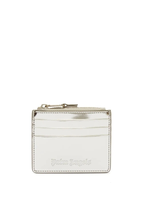 Palm Angels mirror zip cardholder - Silver