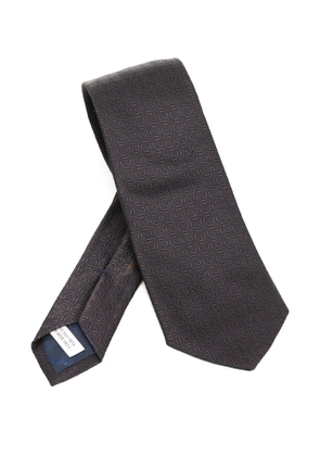 Ferragamo jacquard silk tie - Grey