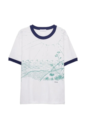 Prada printed cotton T-shirt - White
