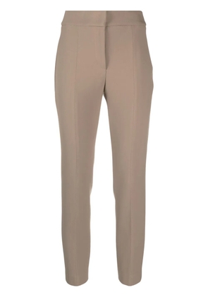 Peserico cropped slim-fit trousers - Brown