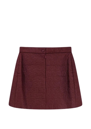 FENDI quilted mini skirt - Red