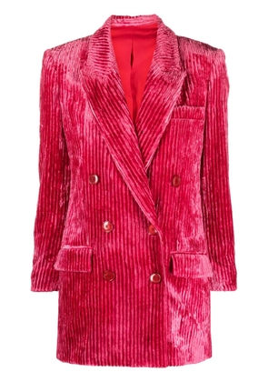 ISABEL MARANT Dita double-breasted corduroy blazer - Pink