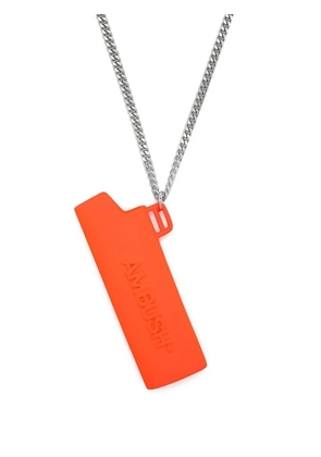 AMBUSH debossed-logo whistle necklace - Orange