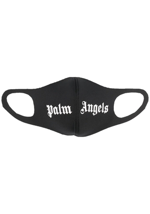Palm Angels logo print face mask - Black