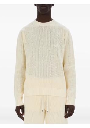 AMIRI waffle-knit crew-neck sweater - Neutrals