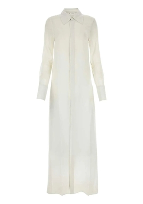 AMI Paris chiffon silk maxi dress - White