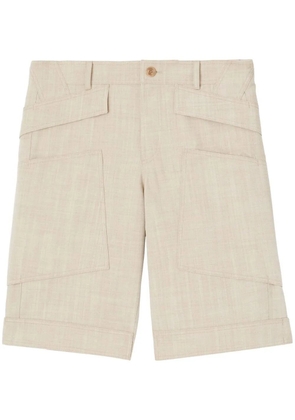 Burberry cuff-detail Bermuda shorts - Neutrals