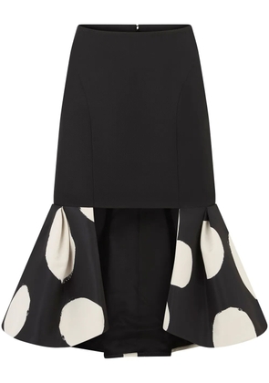 Nina Ricci double-flounce midi skirt - Black