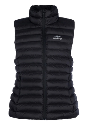 Balenciaga logo-print padded vest - Black